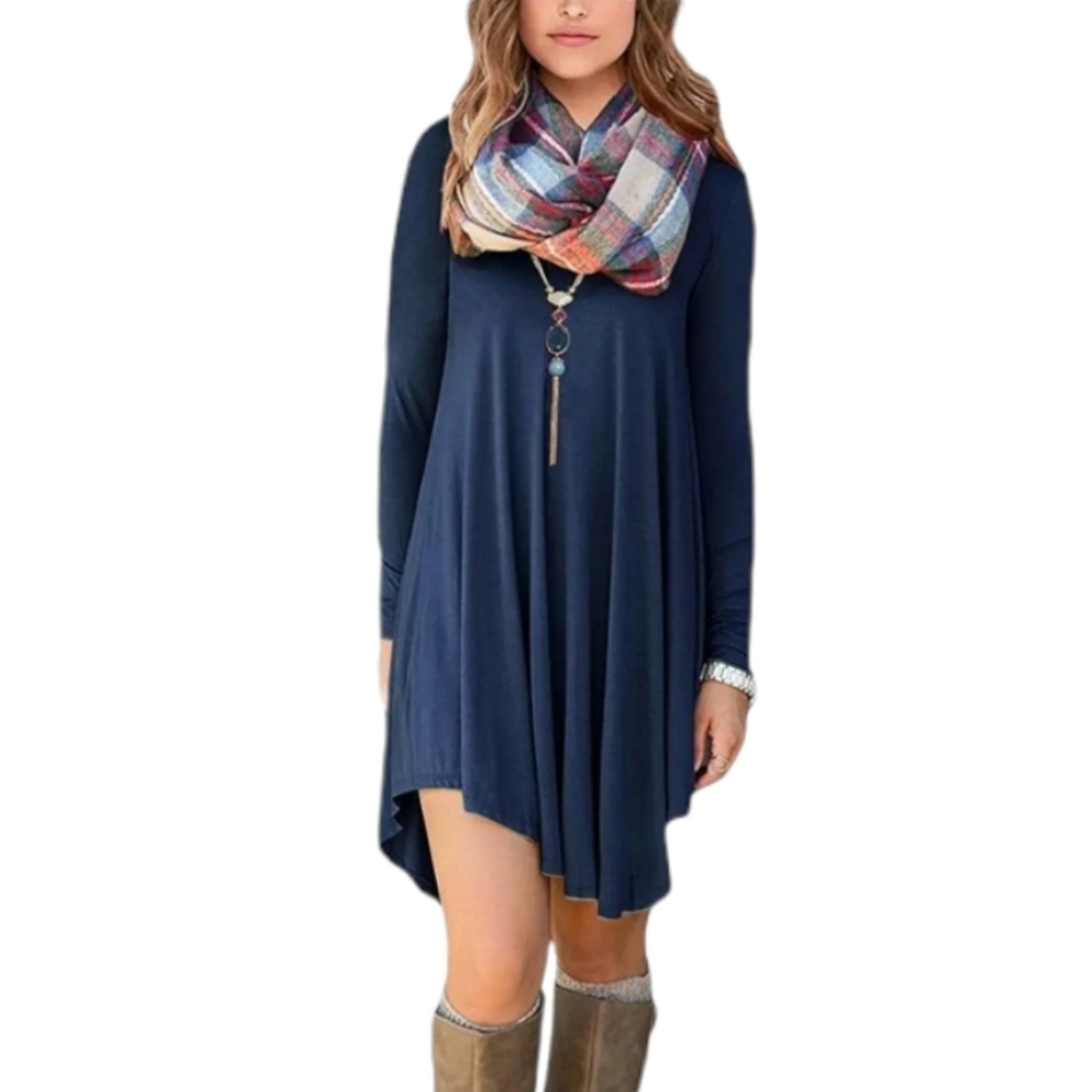 Reborn J Blue Long Sleeve Dress Size Large Casual Everday
